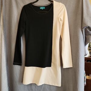 Vfish Black and Cream Dress